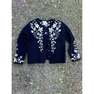 Boiled wool cardigan Talbots size petite